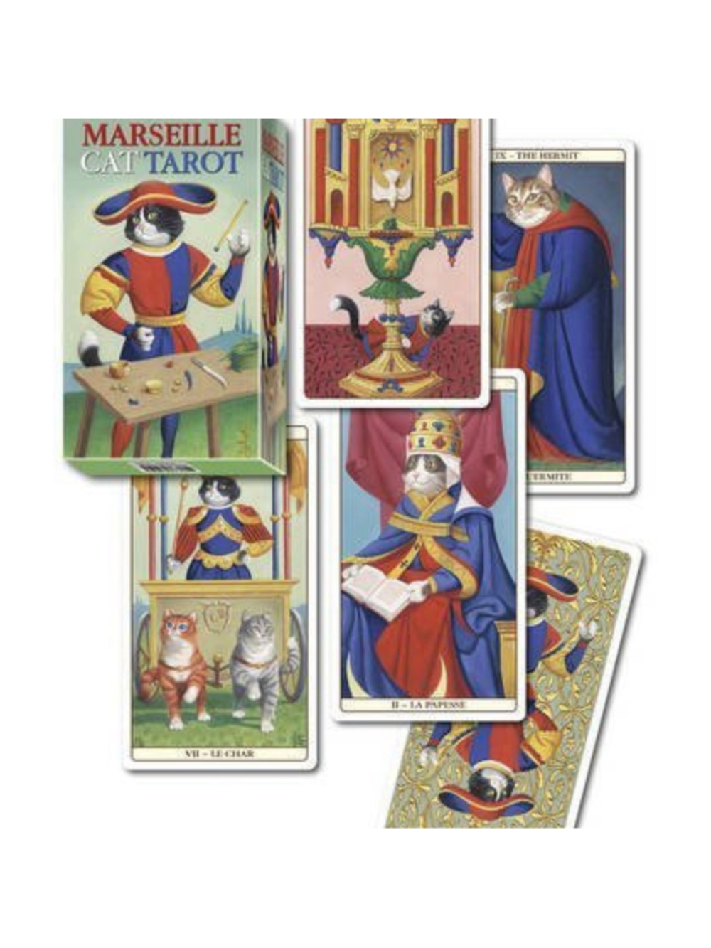 Marseille Cat Tarot Deck Lo Scarabeo Sealed Brand New Rare - Picture 4 of 10